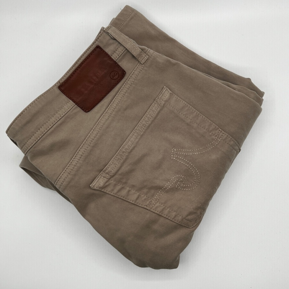 AG Adriano Goldschmied Pants Mens 32x32 The Graduate Tailored Leg Tan Khaki